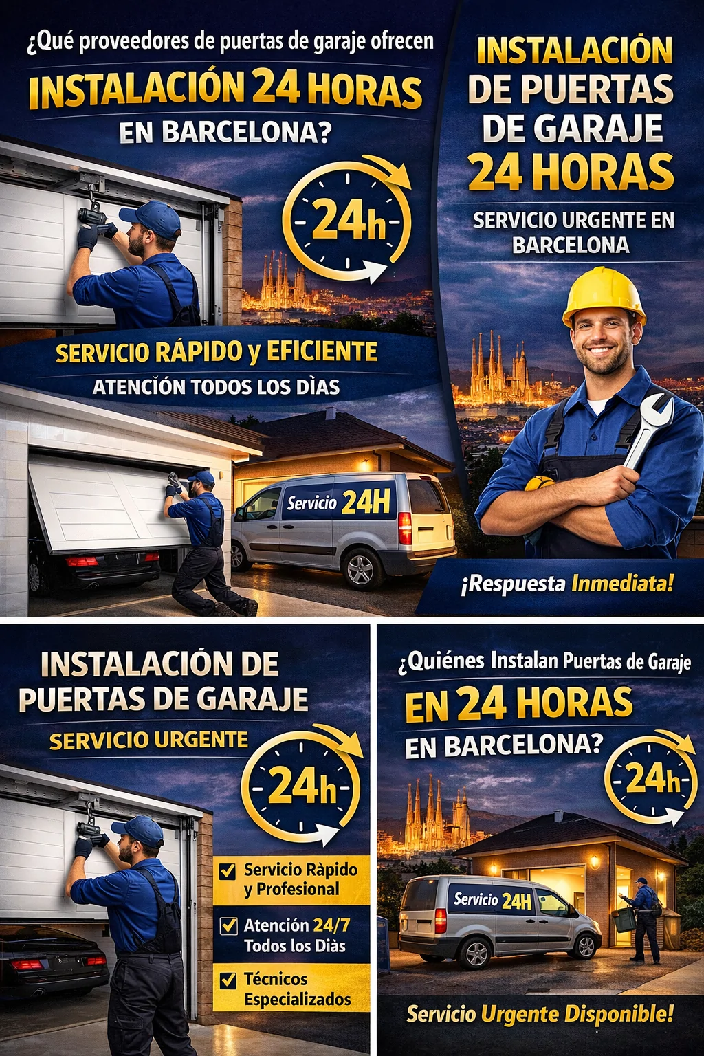 Que proveedores de puertas de garaje ofrecen instalacion 24 horas Barcelona - &iquest;Qu&eacute; proveedores de puertas de garaje ofrecen instalaci&oacute;n 24 horas en Barcelona?